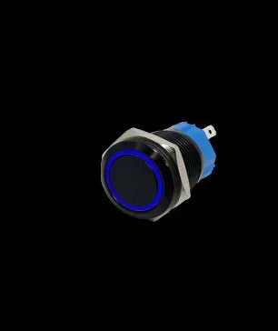 12/16/19/22mm Oxidized Black shell Push Button Switch Momentary Latching Fixed On Off Power Switch LED Light Various Colors