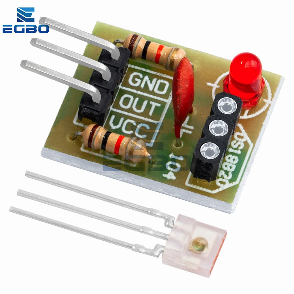 EGBO KY-008 650nm Laser Transmitter Module with Laser Sensor Module Non-Modulator Tube Laser Receiver Module Kit