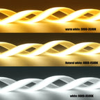 DC12V 24V COB Strip With 2PIN /DC Cable IP67 Waterproof Outdoor Home Decor Flexible Ribbon Rope LED Neon Light 3000K 4000K 6000K