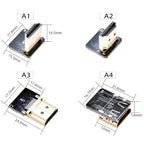 Ribbon FPV HDMI-Compatible Connector Flexible Flat Cable Raspberry Pi 4 Micro HDMI to HDMI/Mini HDMI Female 90 Degree FFC 20pin