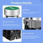 10Pcs 22MM Momentary symbols Push Button Switch 1NO1NC SPDT 10Amp 600V Metal Head Waterproof IP65,Control power button switch