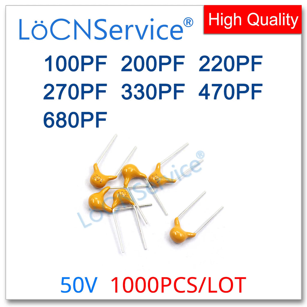 LoCNService 500PCS Green Monolithic Ceramic Capacitor 63V 75PF 82PF 100PF 150PF 180PF 750 820 101 151 181 NPO J 5% X7R K 10%