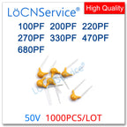 LoCNService 500PCS Green Monolithic Ceramic Capacitor 63V 75PF 82PF 100PF 150PF 180PF 750 820 101 151 181 NPO J 5% X7R K 10%