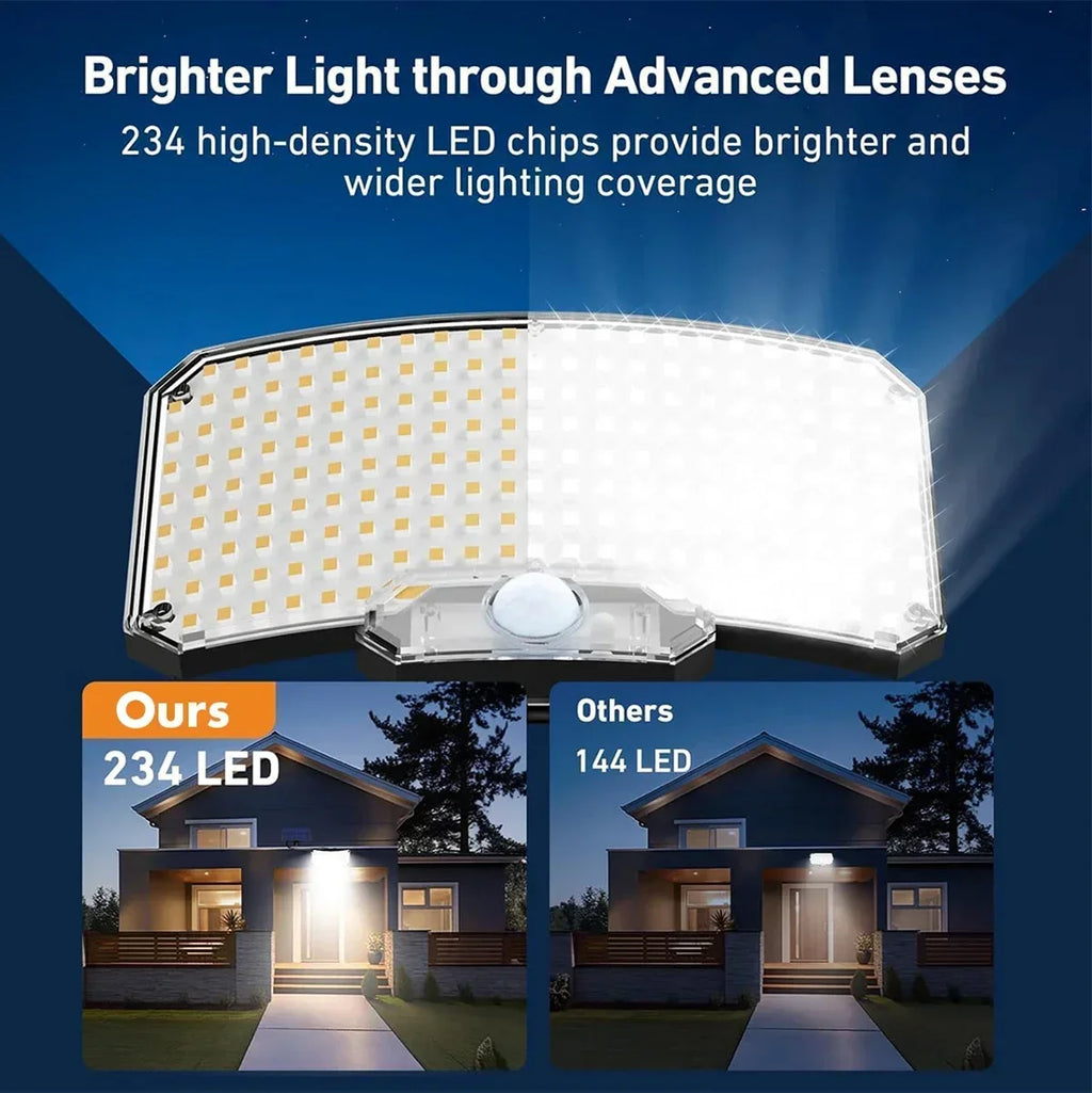280/234/106 LED Solar Wall Lights Outdoor Motion Sensor Solar Flood Street Lamp with Adjustable Lighting Head For Street Gardens