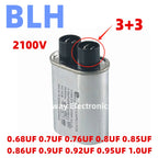 CH85 High Voltage Microwave Oven Capacitor 2100V 3+3 0.68UF 0.7UF 0.76UF 0.8UF 0.85UF 0.86UF 0.9UF 0.92UF 0.95UF 1UF 1.0UF