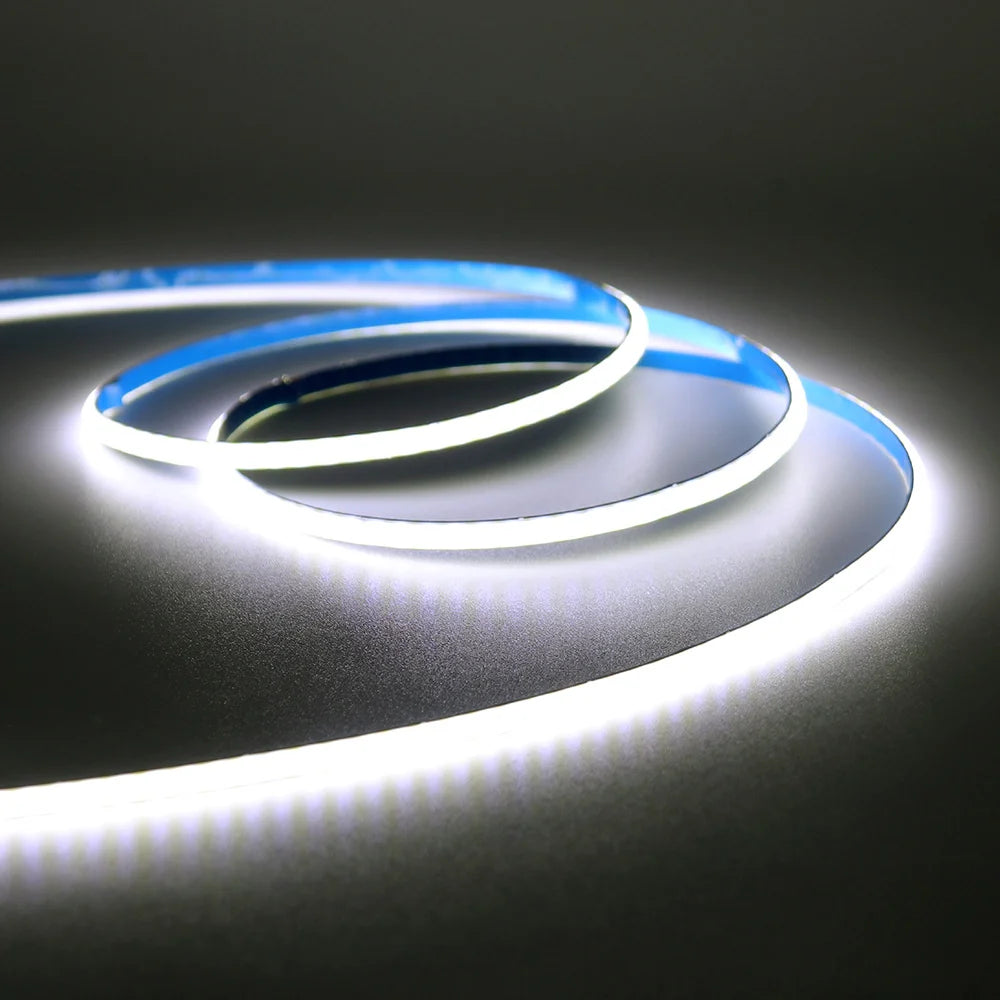 3mm 5mm PCB COB LED Strip Light 5V 12V 24V 320LED 8mm CRI90 Super Bright Flexible LED Tape For Cabinet Home Liner Lighting