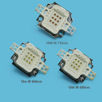 High Power IR Infrared COB LED Chip 10W 900mA 730nm 850nm 940nm Integrated LED Beads For Detect Sensor Flashlight 1Pcs /5Pcs