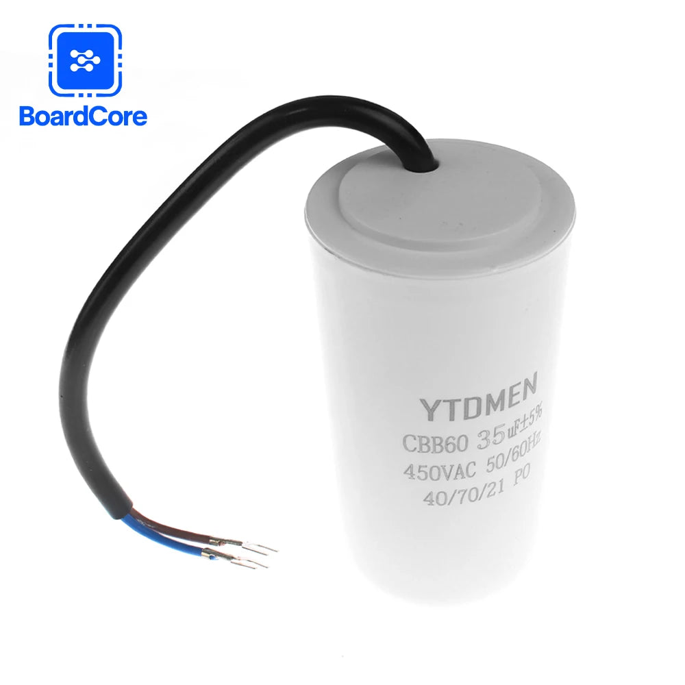 CBB60 450V 5% Motor Run Capacitors 3/4/5/6/8/10/12/14/15/16/18/20/25/30/40/45/50/60UF AC Starting Capacitor for Washing Machine