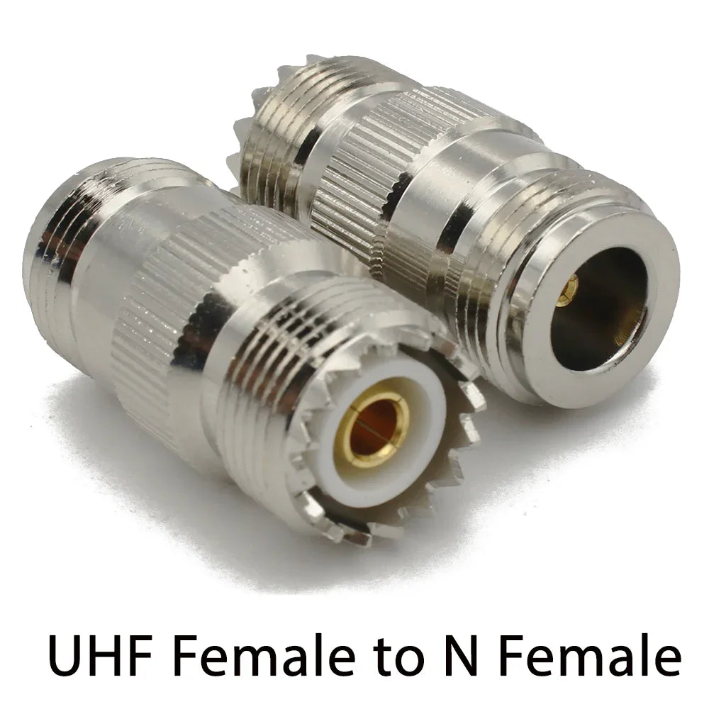 PL259 SO239 UHF Jack to N Type Plug Male / Female Coaxial Connector RF Radio Coax Adapter Kit Straight Low Loss Converter Copper