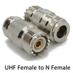 PL259 SO239 UHF Jack to N Type Plug Male / Female Coaxial Connector RF Radio Coax Adapter Kit Straight Low Loss Converter Copper