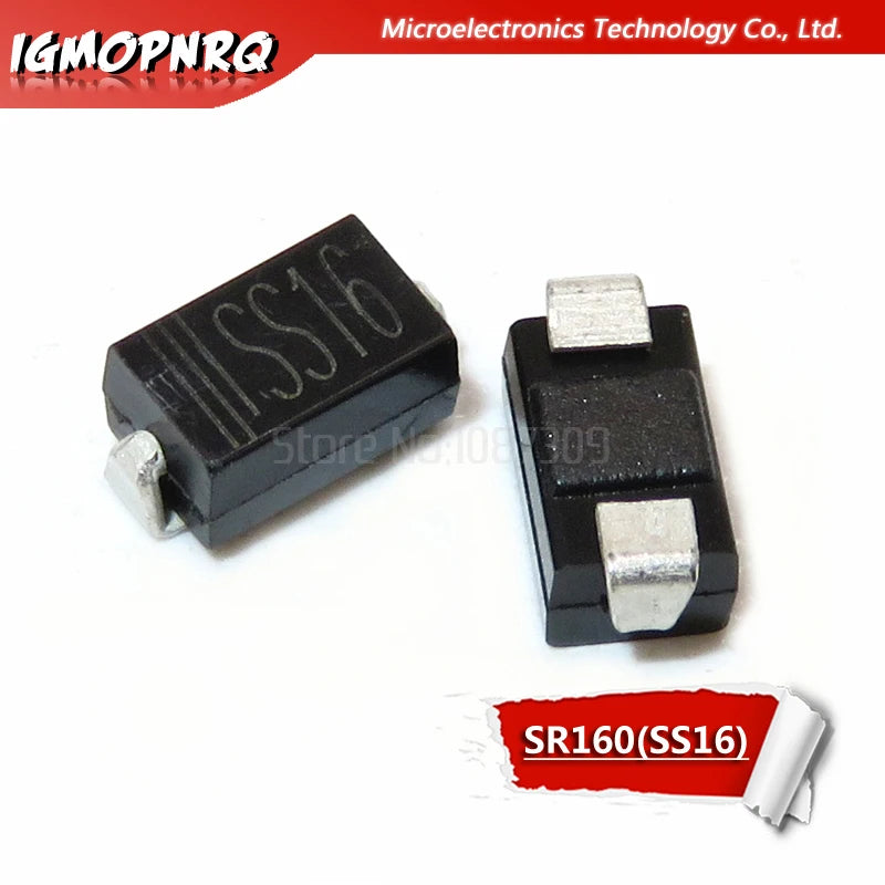 100PCS 1N5819 SS14 1N5822 SS34 SR160 SS16 1N5817 SS12 SR1100 SS110 SR360 SS36 SR240 SS24 SR2100 SS210 SS310 SMA Rectifier diode