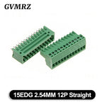5Set/lot 15EDG 2.54mm PCB Seal Screw Terminal Block 2 ~ 12 Pin KF15EDG 2.54 Male Plug + Female Socket Pin Header Wire Connector