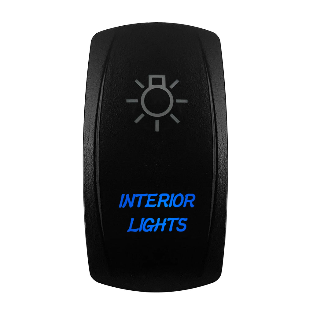 12V 20A Blue Led Car Boat Laser Rocker Switch ON OFF, (ON) OFF, ON OFF ON, (ON) OFF ON, (ON) OFF (ON) Waterproof
