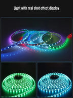 5V RGB Colored Light RGBIC 5M WS2812B 5050 Smart Waterproof LED Strip Individually Addressable IC 30/60/144Pixels/Leds/m Light