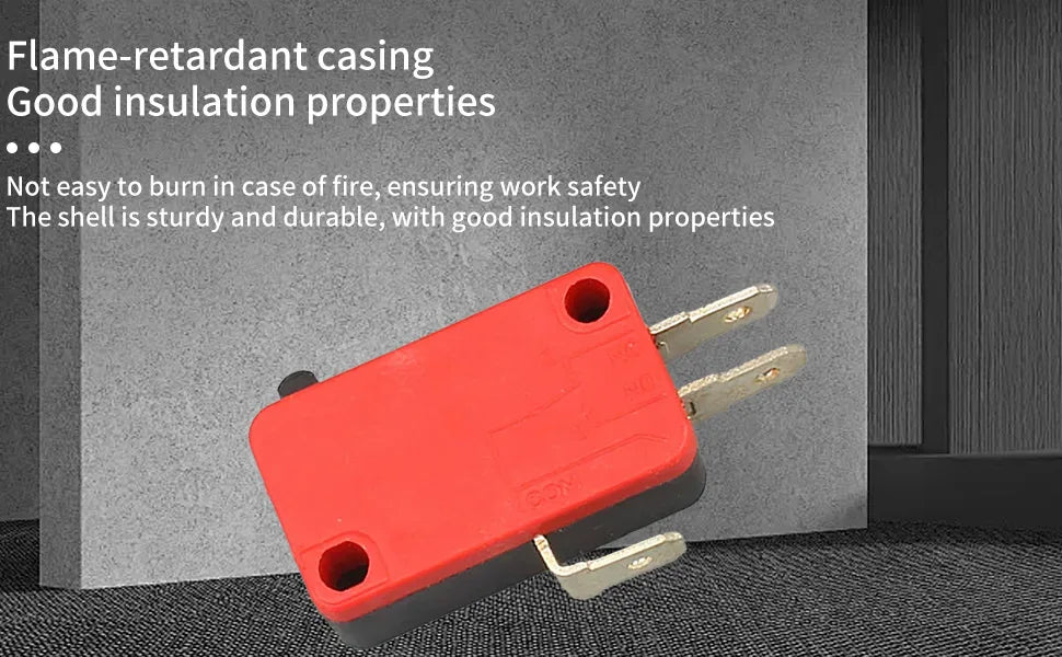 10Pcs Hinge Roller Lever Arm SPDT 1NO 1NC Snap Action Micro Switch,250W ~1500W optional.Lead Limit Switch