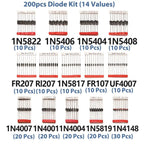 32Values Fast Recovery Switching Schottky Barrier Rectifier Diode 1N4001 1N4004 1N4007 1N5408 UF4007 1N5817 1N5819 1N5822 1N4148