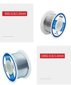 0.8mm 1.0mm 2.0mm 20g 50g 100g Soldering Tin Wire Tin Melt Rosin Core Solder Soldering Wire Roll No-clean FLUX 2.0%
