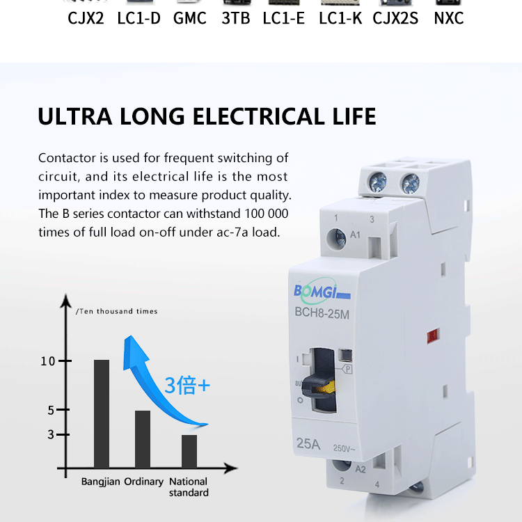 Ac Contactor 220V Din Rail Modular Single Phase 16A 25A Mini 24V 220 V 2No 2Nc 110V Electric 230V Silent Electronic Relay Rele D