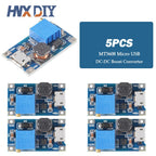 5/10pcs MT3608 DC-DC Step Up Converter Booster 3608 Type-C Power Supply Module Boost Step-up Board MAX output 28V 2A Micro USB