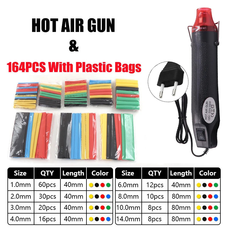 220V DIY Heat Gun Electric Power Tool Hot Air Gun 300W Temperature Gun With Supporting Seat Shrink Plastic DIY Craft Tool