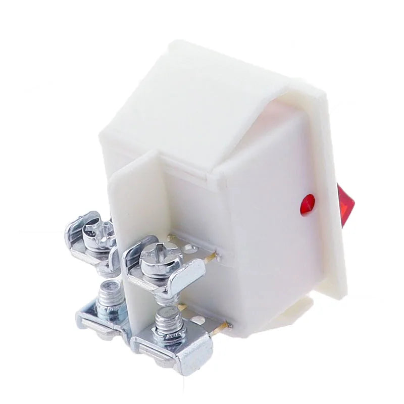 KCD4  22x28mm WHITE Body on off 16A/250V 4 screw pin DPST T85 Auto Boat Marine Toggle Rocker Switch with LED 220V