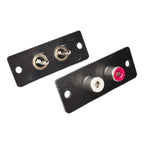 2/5Pcs 2 Way RCA Female Jack Connector Terminal Wall Panel Plate Input Phono Chassis Socket Audio AV Adapter