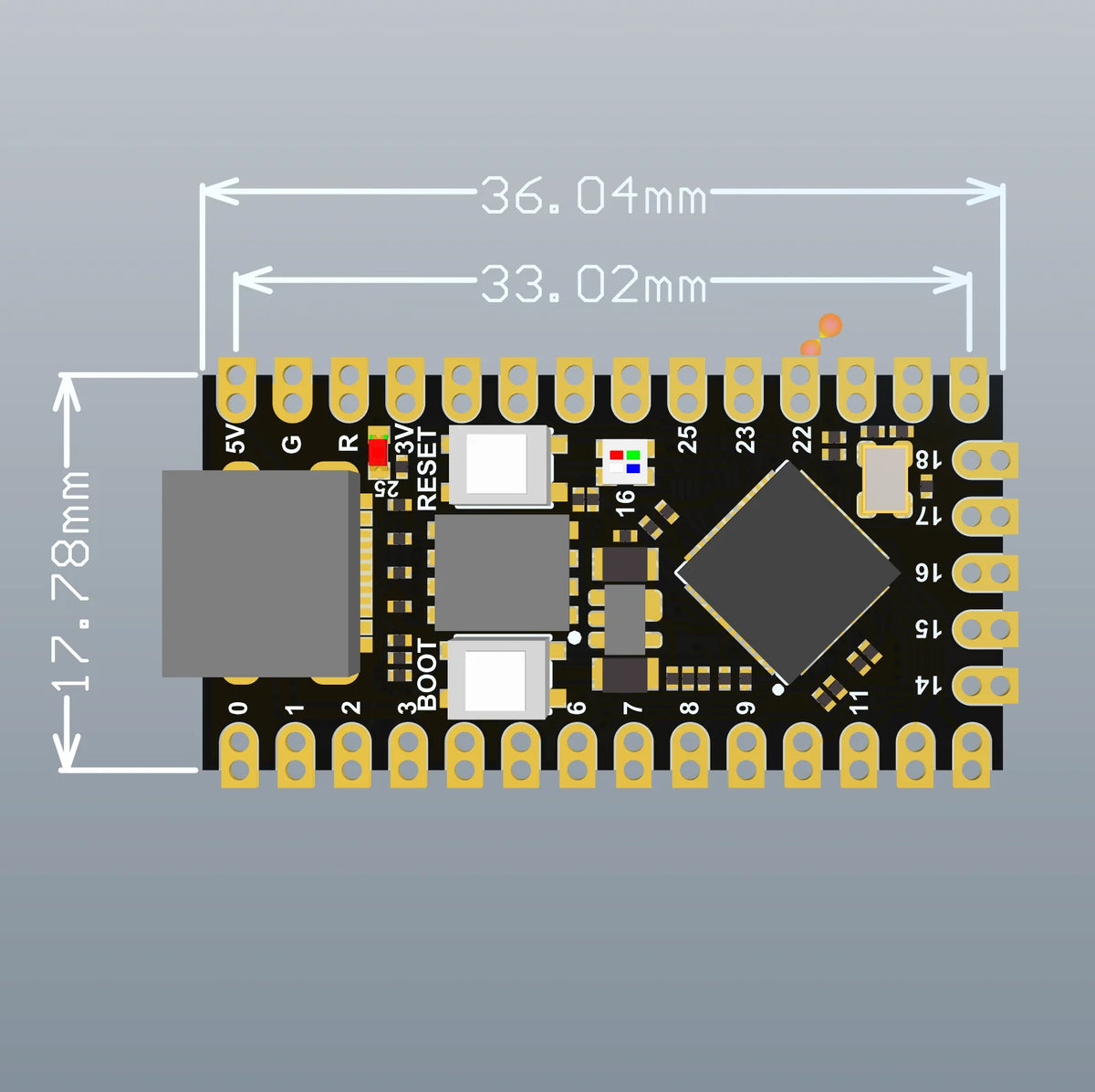 RP2040 Pro Micro Raspberry Pi PICO Development Board Dual-core Supports Mciro Python
