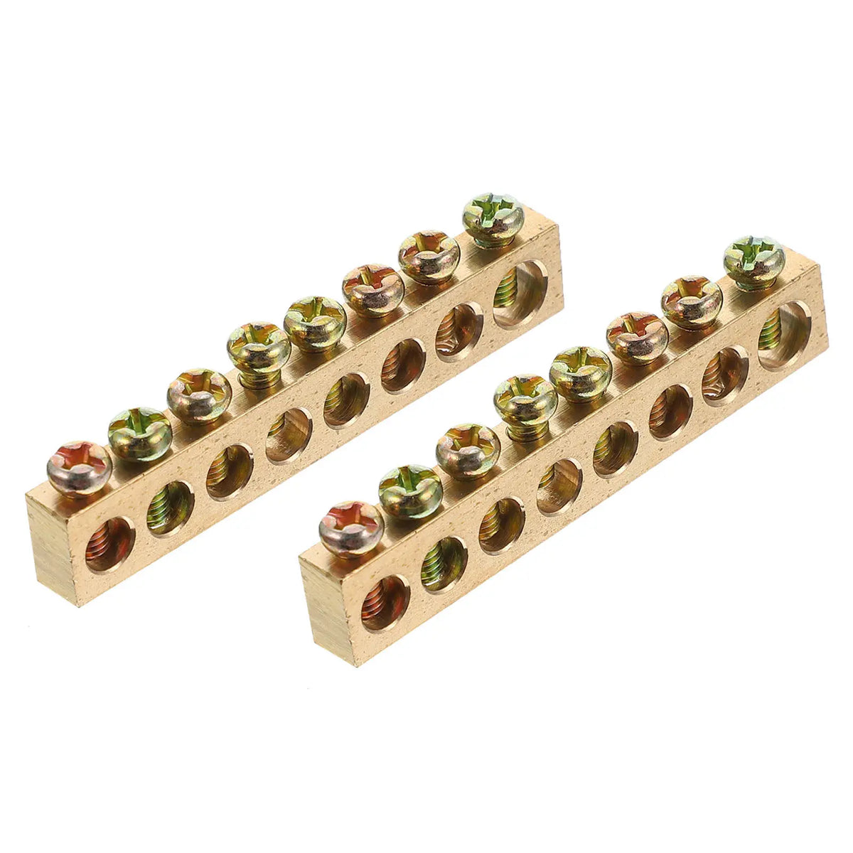 4Pcs Copper Ground Neutral Bars Distribution Wire Terminal Block Electrical Grounding Bars Insulated Screw Terminal Connector