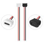 5/10PCS Type-C Female Chassis Waterproof 2P Solder Wire Type USB C Pigtail Cable Extension Power Cable USB-C Plug to 2 Pin Bare
