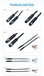 Waterproof M8 Male Female Aviation Plug Socket 3pin 4pin 5pin 6pin Straight Circular M8 Sensor Electrical Connector Power Cable