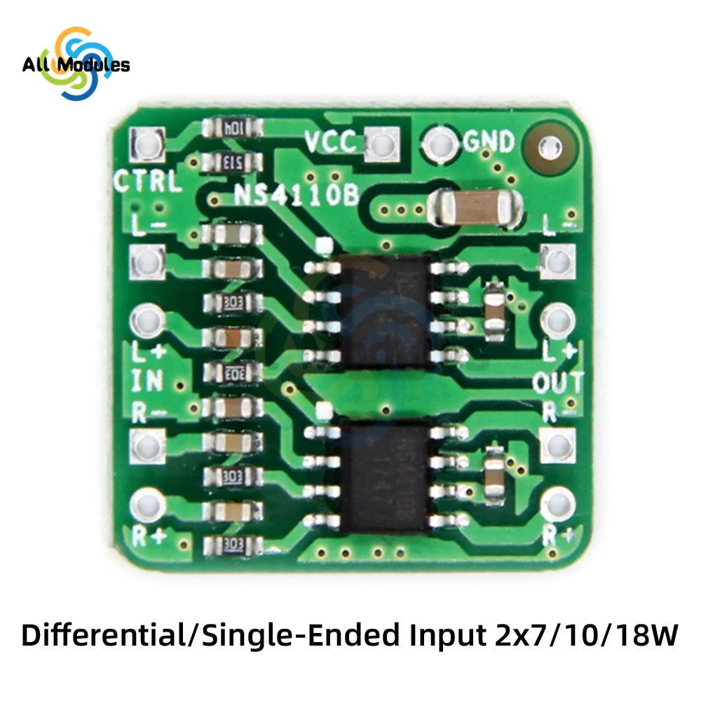 Differential Power Amplifier Board 18W 2x18W 2x10W Digital Class D/AB Audio Power Amplifier HT8696/7 NS4110B Amplifier Module