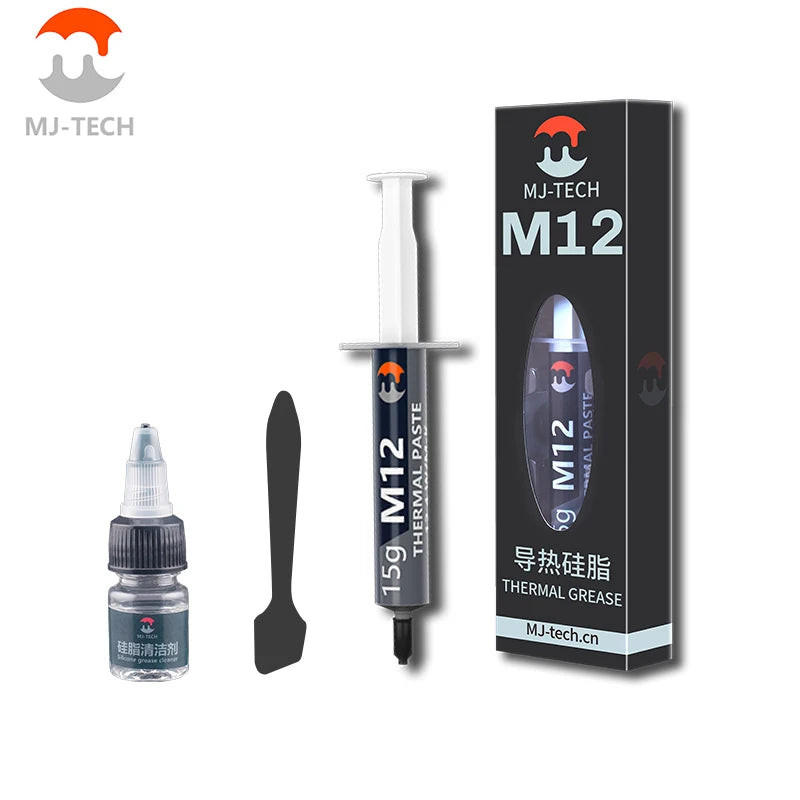 MJ M12 High Performance Thermal Paste Efficient Heat Transfer Compound for Applications Ideal for Laptop Gaming GPU/CPU Cooling