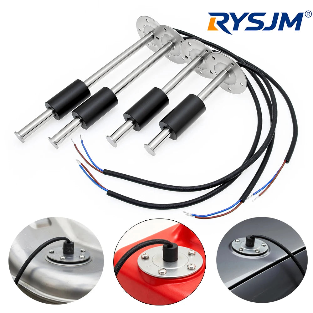 150mm 200mm 400mm 600mm Fuel Level Sensor Stainless Steel 0-190 ohm Oil Tank Level Indicator Universal for Boat Car Fuel Meter