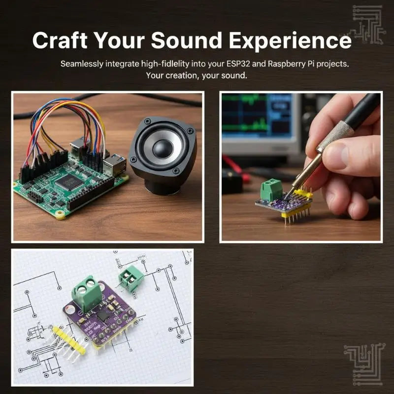 3W MAX98357A Audio Power Amplifier Module I2S Digital Class D Board for Home Audio System Upgrade