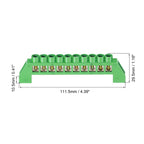 1/2Pcs 4/6/8/10/12 Positions Terminal Block Connector Strip Brass Zero Line Ground Bar Electrical Distribution Wire Screw Termin
