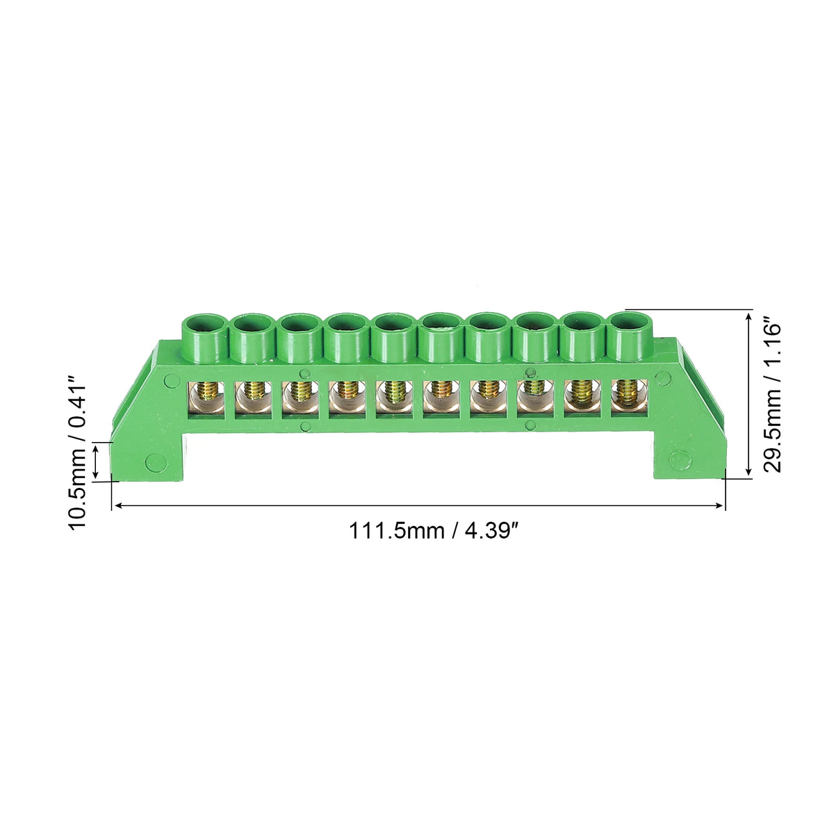 1/2Pcs 4/6/8/10/12 Positions Terminal Block Connector Strip Brass Zero Line Ground Bar Electrical Distribution Wire Screw Termin