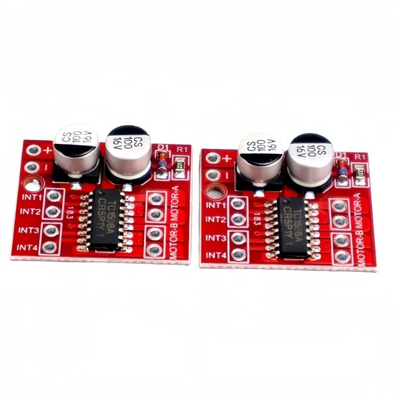 4pcs Mini L298N DC Motor Drive Board Module, 2-way PWM Dual H-Bridge Motor Drive Board