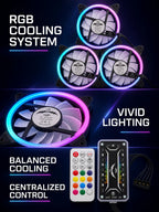 Computer Case PC Cooling Fan RGB Adjust LED 120mm Quiet + IR Remote New Computer Cooler Cooling RGB Case Fan For CPU