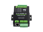 Waveshare 4 Channels RS485 Independent Operation, 4-Ch RS485 To RJ45 Ethernet Serial Server Optional PoE Function