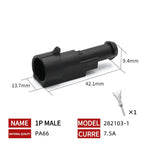20/50/100Sets 1.5 Series AMP Automobile Connectors 1/2/3/4/5/6 Pin Super Seal Waterproof  Electrical Wire Connector PA66 Nylon