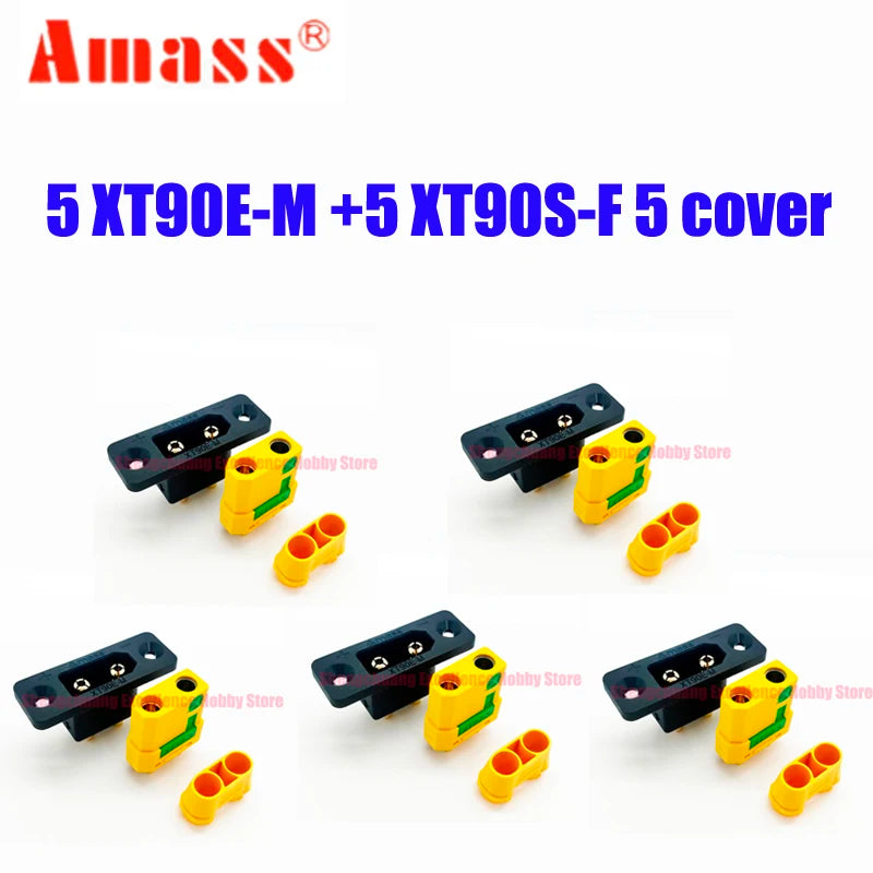 RC Model Amass XT90E-M Gold-plated Connector XT90 Male Plug XT90S Female Battery Connection for ESC Motor Aircraft Drone
