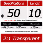 10 Meter/Lot Heat Shrink Tube 2:1 Clear Transparent Tubing Shrinkable Wrap 1mm - 60mm Cable Sleeve Wire