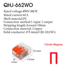 Wire Connector Electrical Lever Strip Connectors Cage Spring Universal Compact Quick Wiring Conductors Push-in Terminal Blocks
