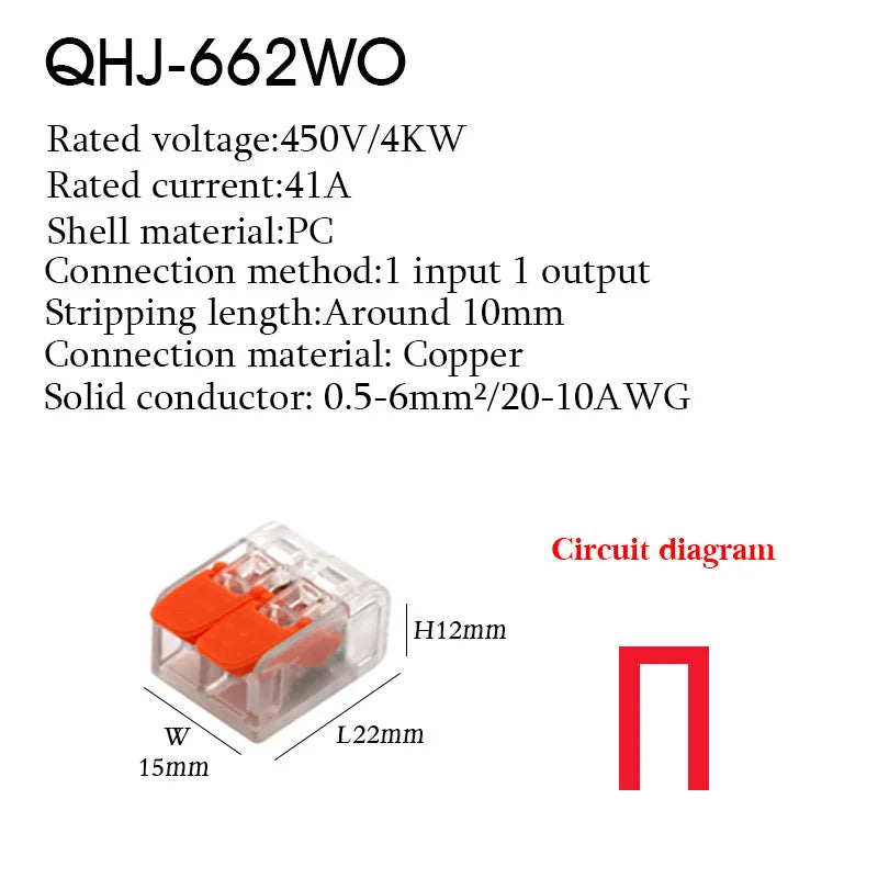 Wire Connector Electrical Lever Strip Connectors Cage Spring Universal Compact Quick Wiring Conductors Push-in Terminal Blocks