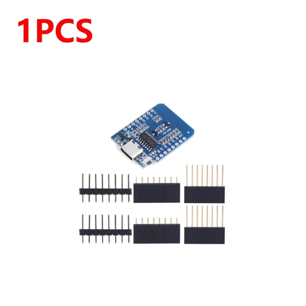 1-10pcs ESP8266 D1 Mini WIFI Development Board ESP-12F Wemos D1 Mini Nodemcu Lua Iot Board 3.3V Met Pins TYPE-C/Micro USB XZG