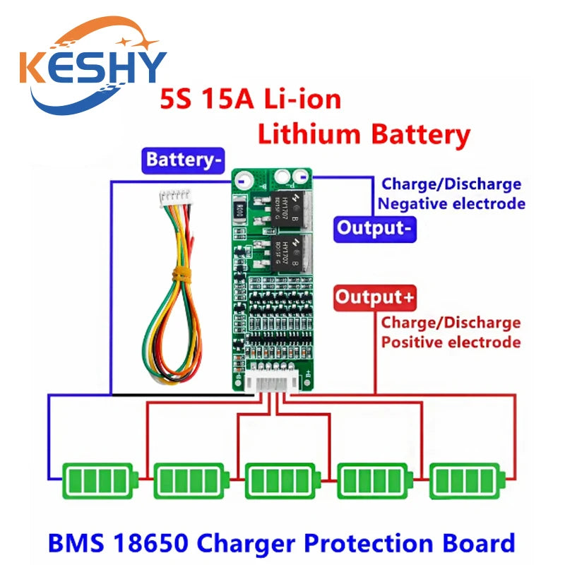 1-10PCS 5S 15A Li-ion Lithium Battery BMS 18650 Charger module Protection Board 18V 21V Cell Protection Circuit charging board