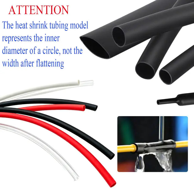 3/1 Meter 4/1 Heat Shrink Tube Thicken With Glue Dual Wall Tubing Diameter 4mm/6mm/8mm/12mm/16mm/20mm/24mm/32mm
