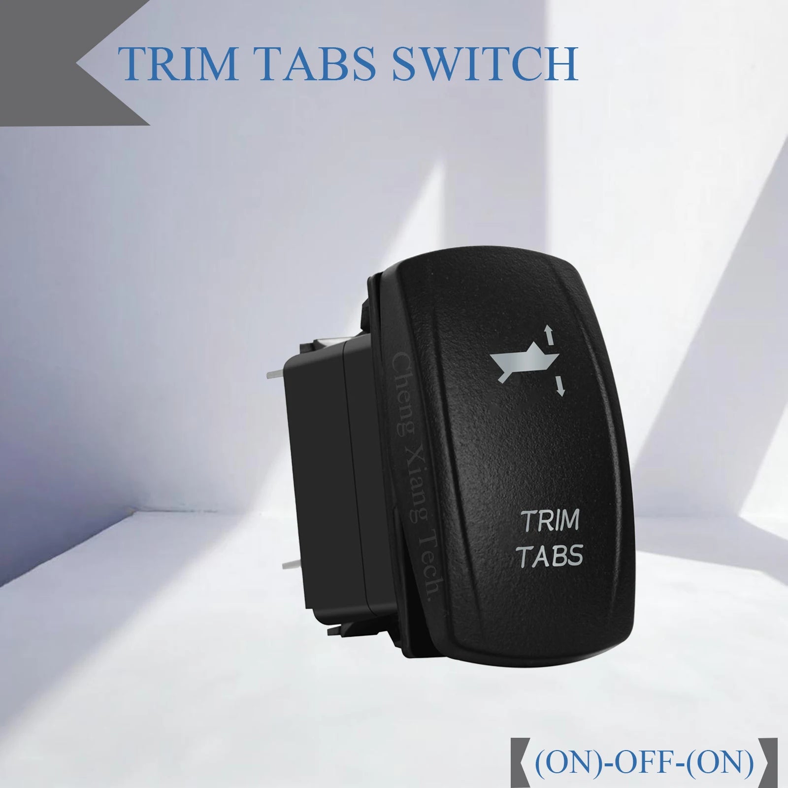 12V Arrow Up Down Rocker Switch White Led 7Pin On-Off-On, Momentary (On)-Off-(On) Toggle Switch Waterproof DPDT Button Switch