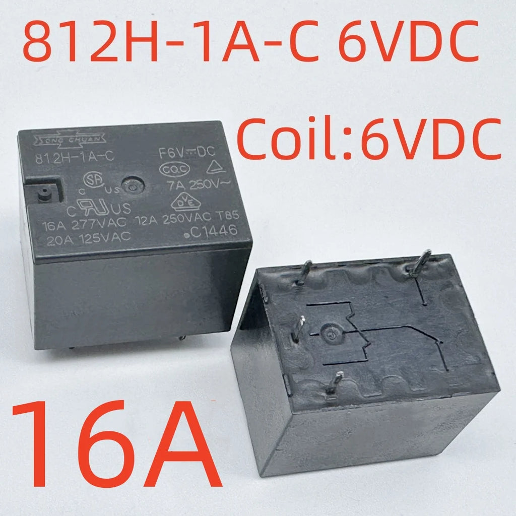 New 812BH-1A-C 812BH-1A-S 812H-1A-C 6V/9V/12V/24V/48V (4123A-16A) Relay 4pins