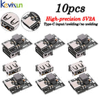Type-C USB 5V 2A Boost Converter Step-Up Power Module with LED Display Lithium Battery Charging Protection Board for DIY Charger